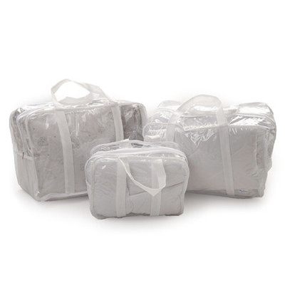 Twins Maternity Bag Set - набор прозрачных сумок в роддом, 3 шт • Белый Twins Maternity Bag Set - набор прозрачных сумок в роддом, 3 шт • Белый
