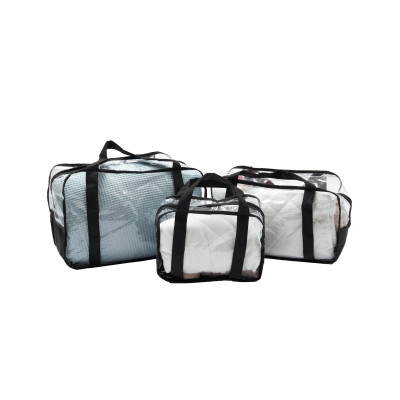 Twins Maternity Bag Set - набір прозорих сумок у пологовий будинок, 3 шт • Чорний