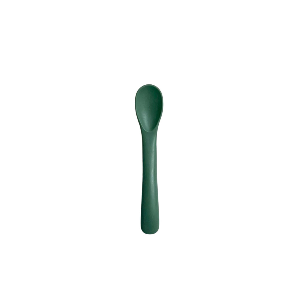 Twins Spoon First - силіконова ложка для першого прикорму • Green