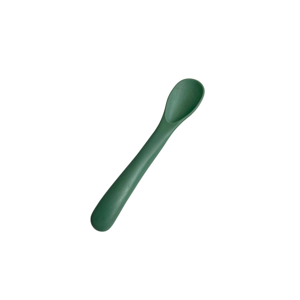 Twins Spoon First - силіконова ложка для першого прикорму • Green