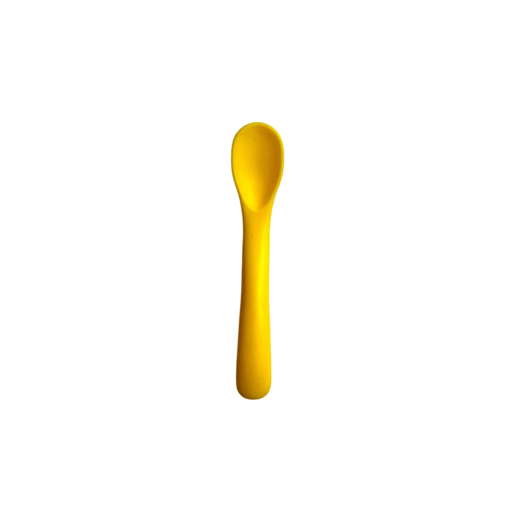 Twins Spoon First - силіконова ложка для першого прикорму • Yellow