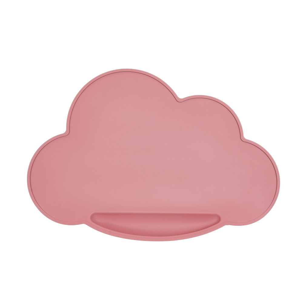 Twins Cloud - силіконовий килимок для годування • Dark pink