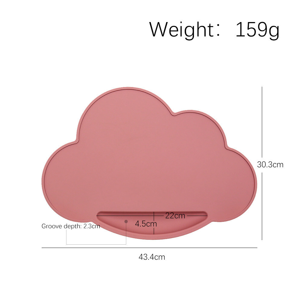 Twins Cloud - силіконовий килимок для годування • Dark pink