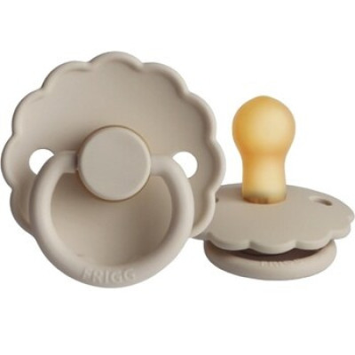 Frigg Daisy Size 2 - пустышка из натурального каучука, 6-18 мес. • Sandstone