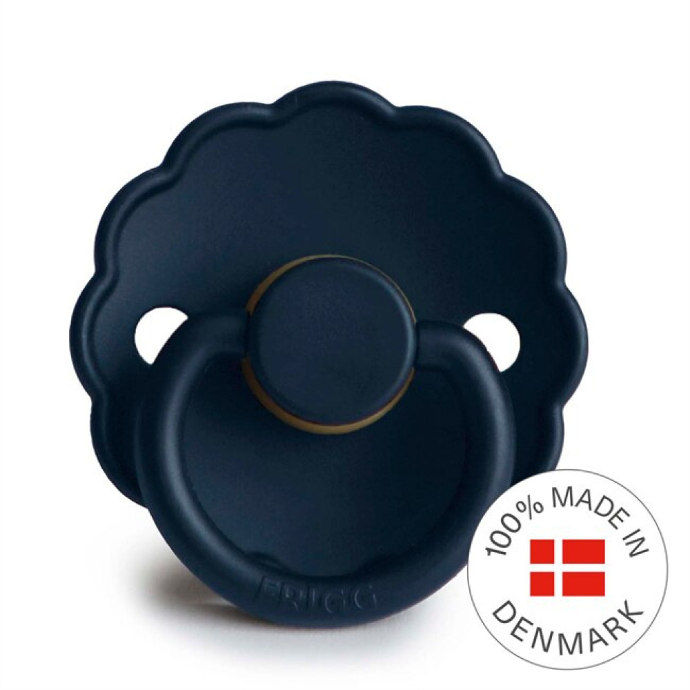 Frigg Daisy Size 2 - пустышка из натурального каучука, 6-18 мес. • Dark Navy Frigg Daisy Size 2 - пустышка из натурального каучука, 6-18 мес. • Dark Navy