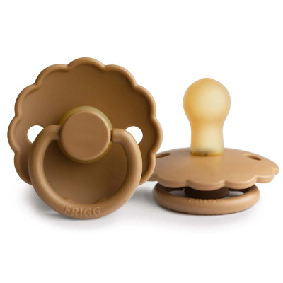 Frigg Daisy Size 2 - пустышка из натурального каучука, 6-18 мес. • Cappuccino