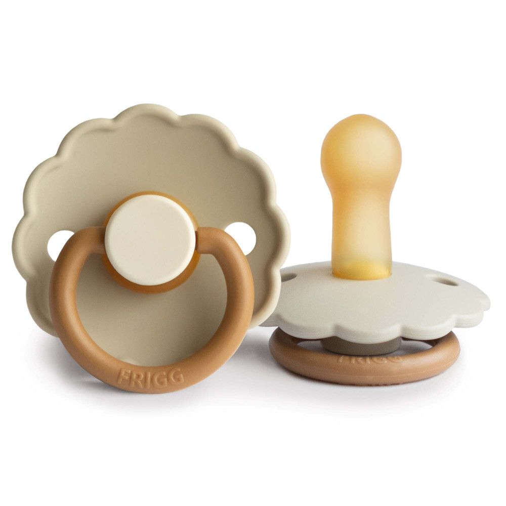 Frigg Daisy Size 1 - пустышка из натурального каучука, 0-6 мес. • Desert