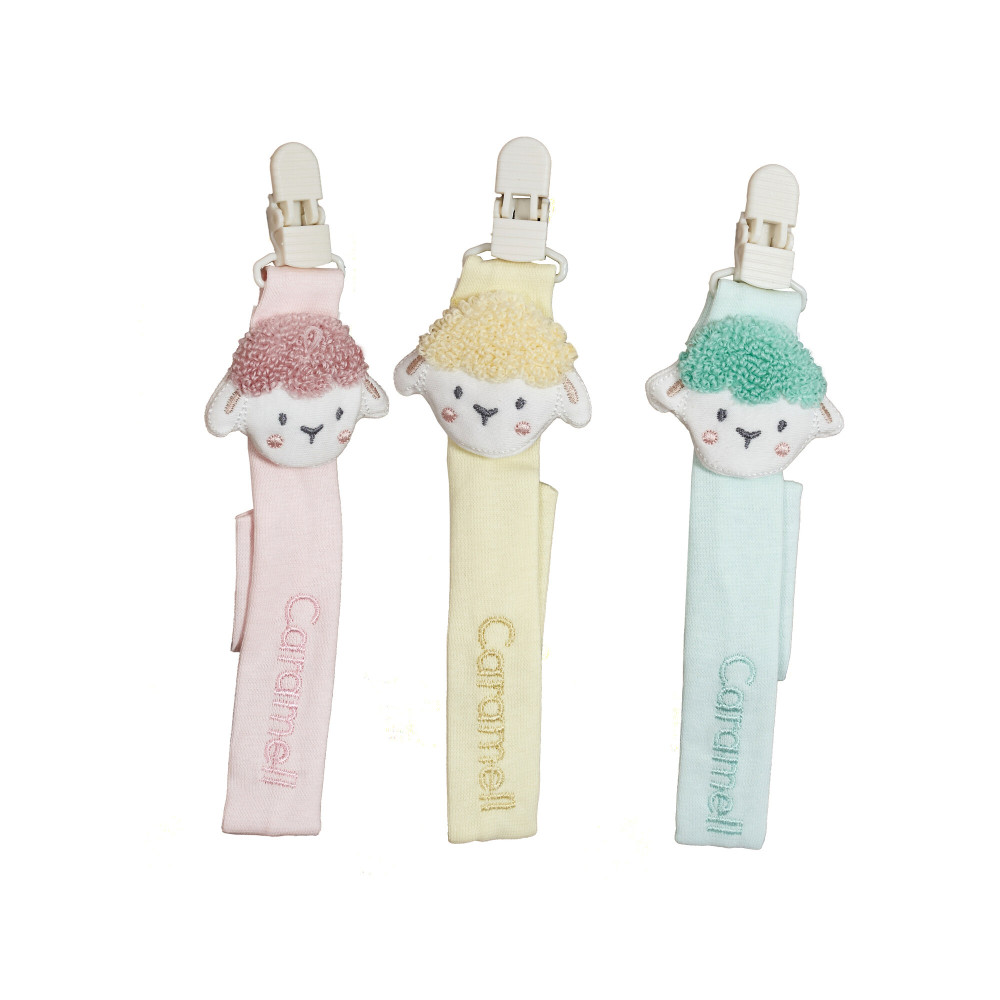 Caramell Pacifier Holder - держатель для пустышки с креплением к одежде • Mix