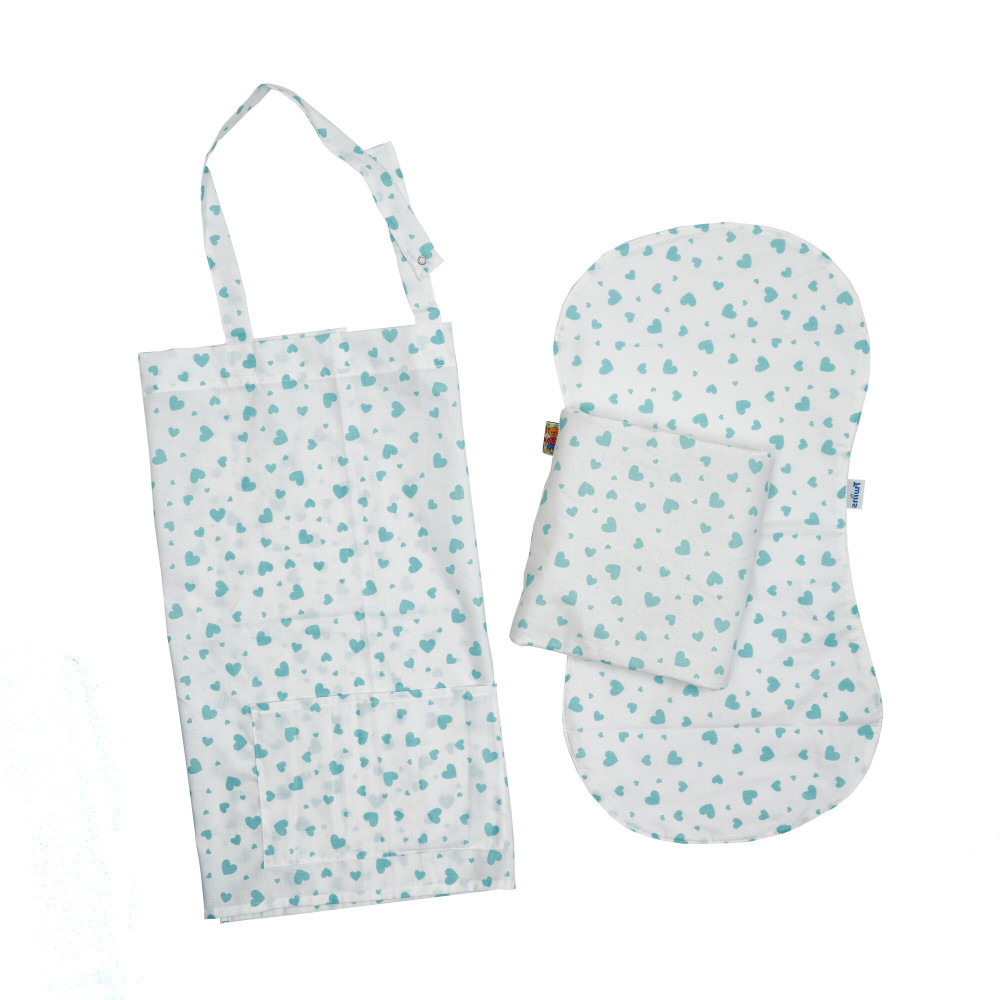 Twins Набір для годування - фартух, подушка та пелюшка • Multicolor