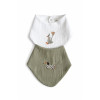 Twins Muslin Bib - слинявчики муслінові з вишивкою, 2 шт • Multicolor