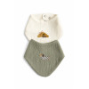Twins Muslin Bib - слинявчики муслінові з вишивкою, 2 шт • Multicolor