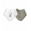 Twins Muslin Bib - слинявчики муслінові з вишивкою, 2 шт • Multicolor