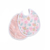 Twins Cotton Bib - слинявчики бавовняні водонепроникні 30×35 см, 2 шт • Girl
