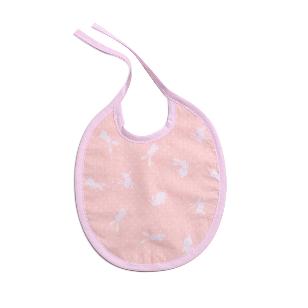 Twins Cotton Bib - слинявчики бавовняні водонепроникні 30×35 см, 2 шт • Girl