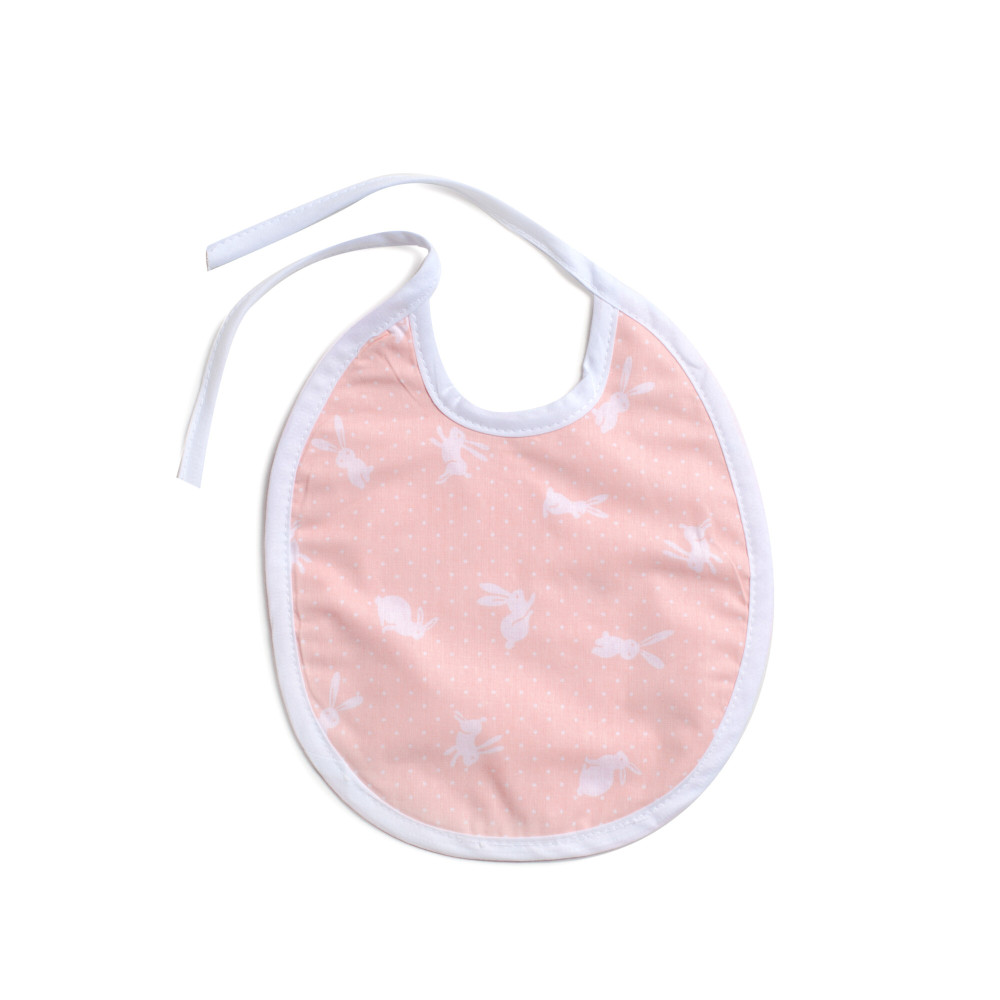 Twins Cotton Bib - слинявчики бавовняні водонепроникні 30×35 см, 2 шт • Girl