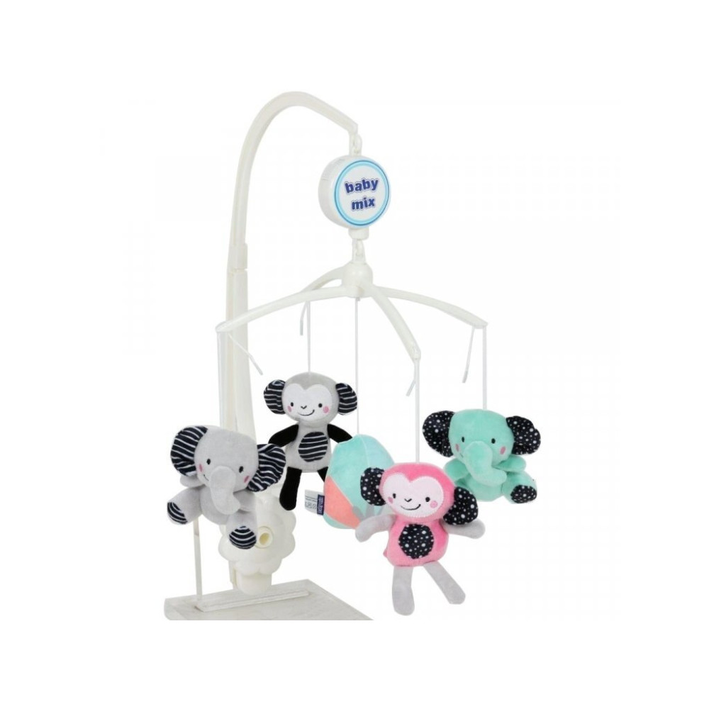 Baby Mix TK-494M - плюшевий механічний мобіль на ліжечко • Multicolor