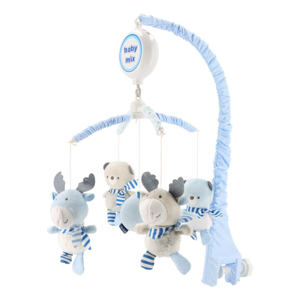 Baby Mix TK-523M - плюшевий механічний мобіль на ліжечко • Multicolor