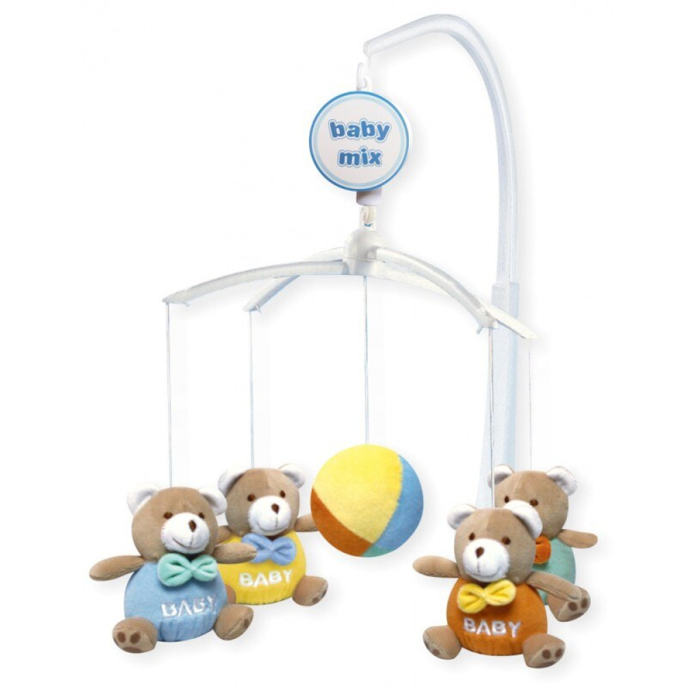Baby Mix TK-715M - плюшевий механічний мобіль на ліжечко • Ведмедик