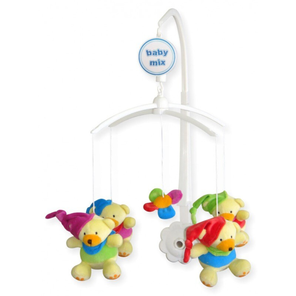 Baby Mix TK-789M - плюшевий механічний мобіль на ліжечко • Ведмедик