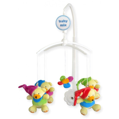Baby Mix TK-789M - плюшевий механічний мобіль на ліжечко • Ведмедик