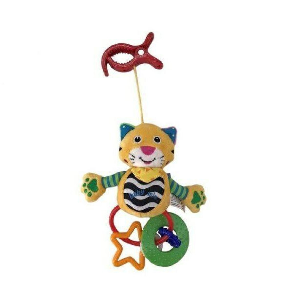 Baby Mix Тигрик - плюшева підвіска з гризунцем • Mix