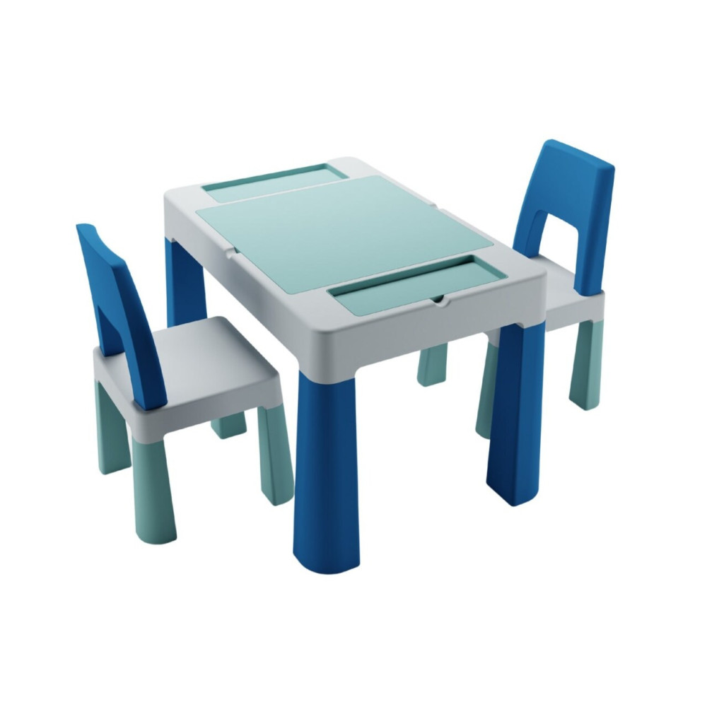 Teggi Multifun - дитячий комплект: столик і 2 стільці • Turquoise/grey