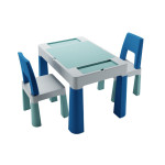 Teggi Multifun - дитячий комплект: столик і 2 стільці • Turquoise/grey