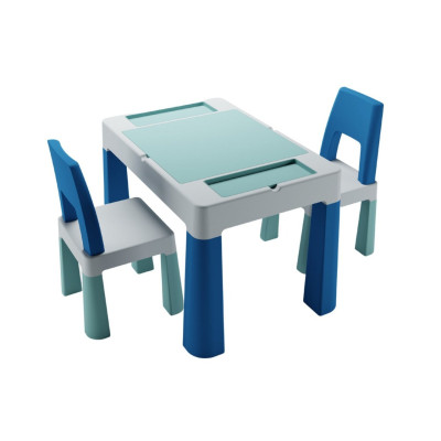 Teggi Multifun - дитячий комплект: столик і 2 стільці • Turquoise/grey
