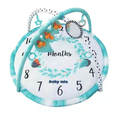 Baby Mix Місяці - розвиваючий килимок для щомісячних фото • White/mint