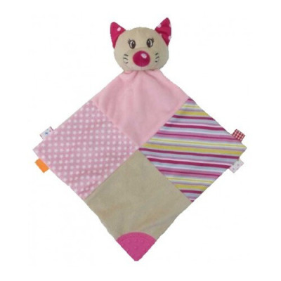 Baby Mix Comforter Котик - комфортер с прорезывателем • Pink