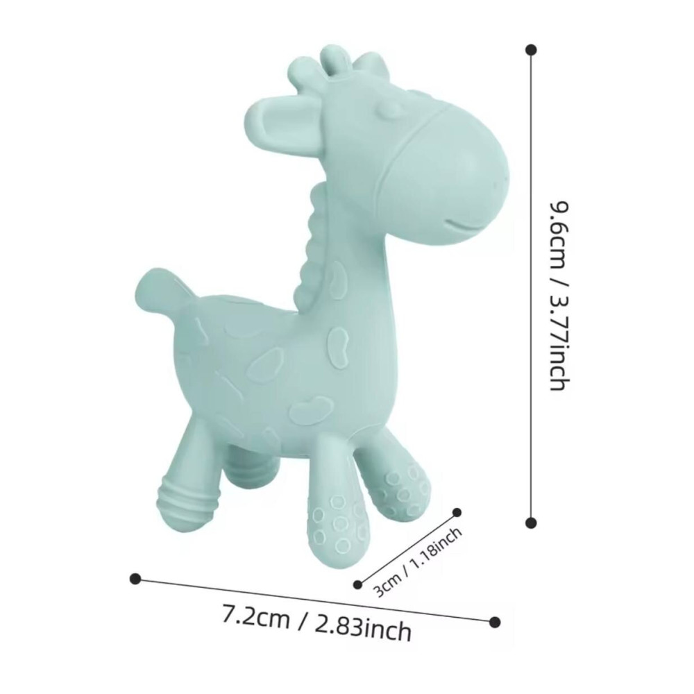 Twins Giraffe - прорізувач силіконовий жирафик • Green