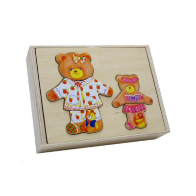 Baby Mix Puzzle - дерев'яна рамка-пазл з ведмедиком • Ведмедик Baby Mix Puzzle - дерев'яна рамка-пазл з ведмедиком • Ведмедик