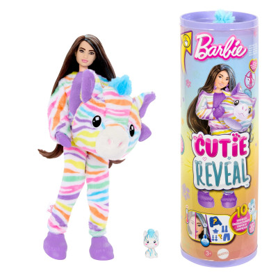 Barbie Cutie Reveal Color Dream Зебра - лялька-сюрприз у костюмі зебри (HRK39)