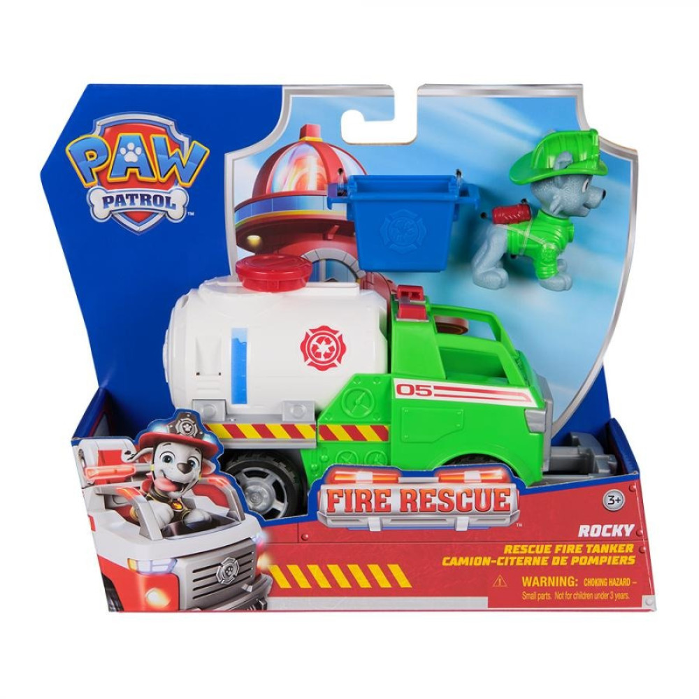 Paw Patrol Роккі Пожежна рятувальна місія - рятувальний автомобіль-цистерна з фігуркою