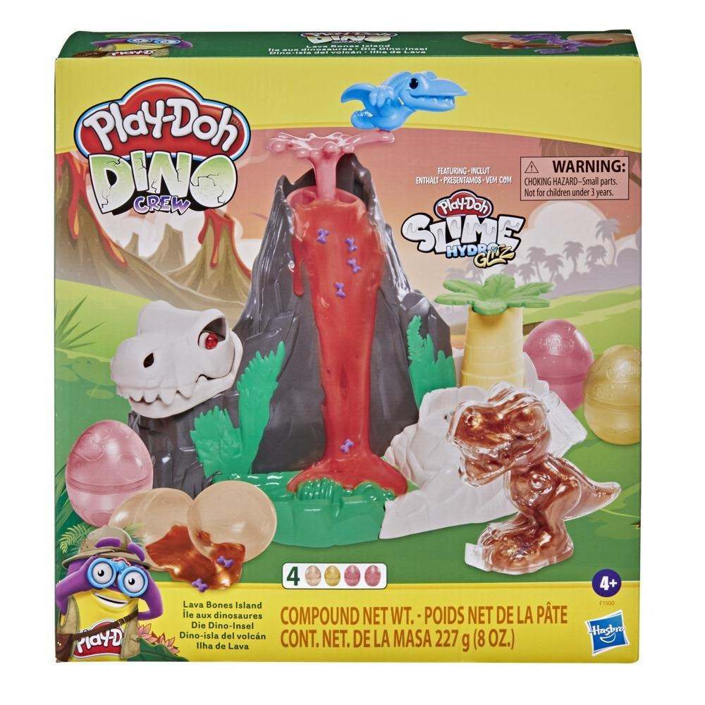 Play-Doh Slime Dino Crew Острів Лава Бонс - ігровий набір з вулканом (F1500)