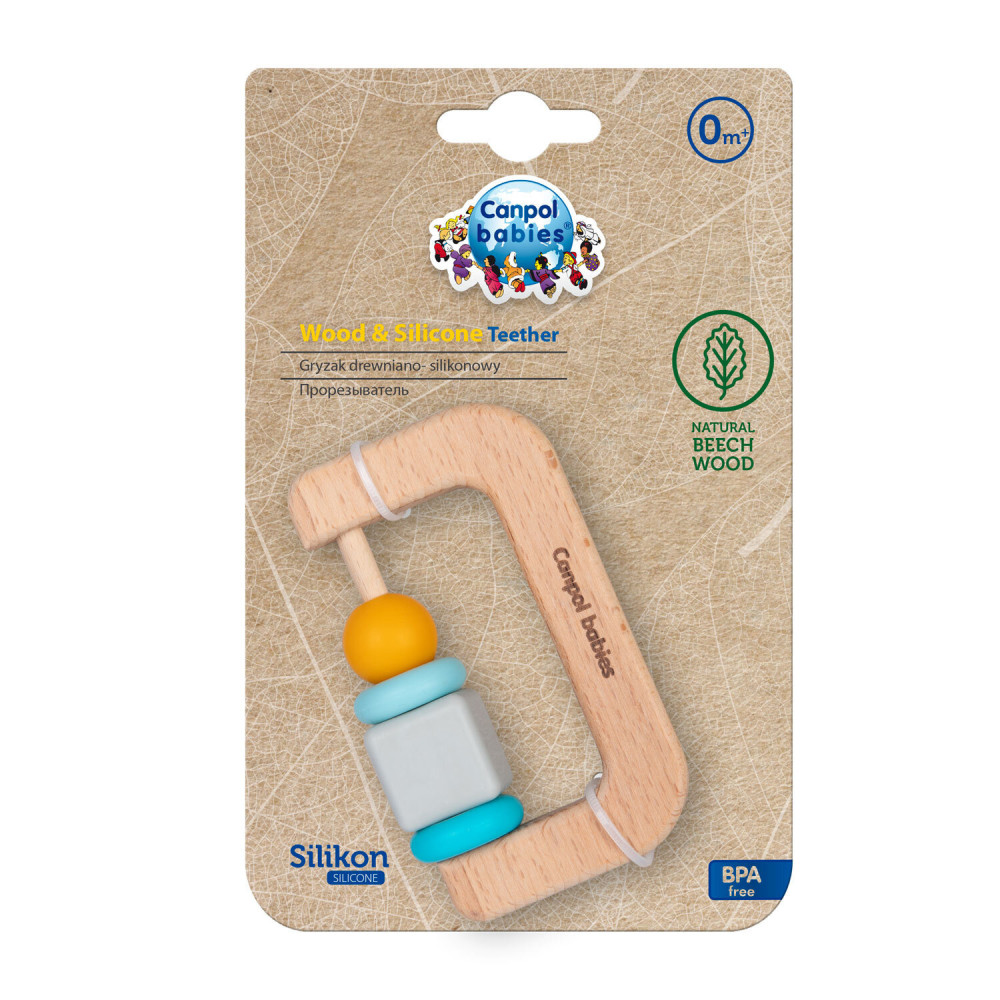 Canpol babies Wooden-Silicone - дерев'яно-силіконовий прорізувач (80/301)