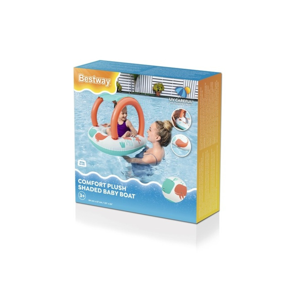 Bestway Comfort Plush - дитячий надувний човен із сонцезахисним навісом (34203)