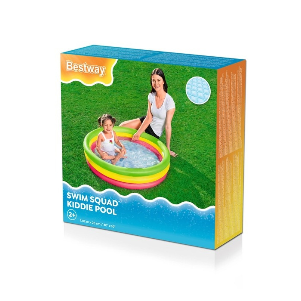 Bestway Swim Squad 102 см - дитячий круглий надувний басейн (51104)