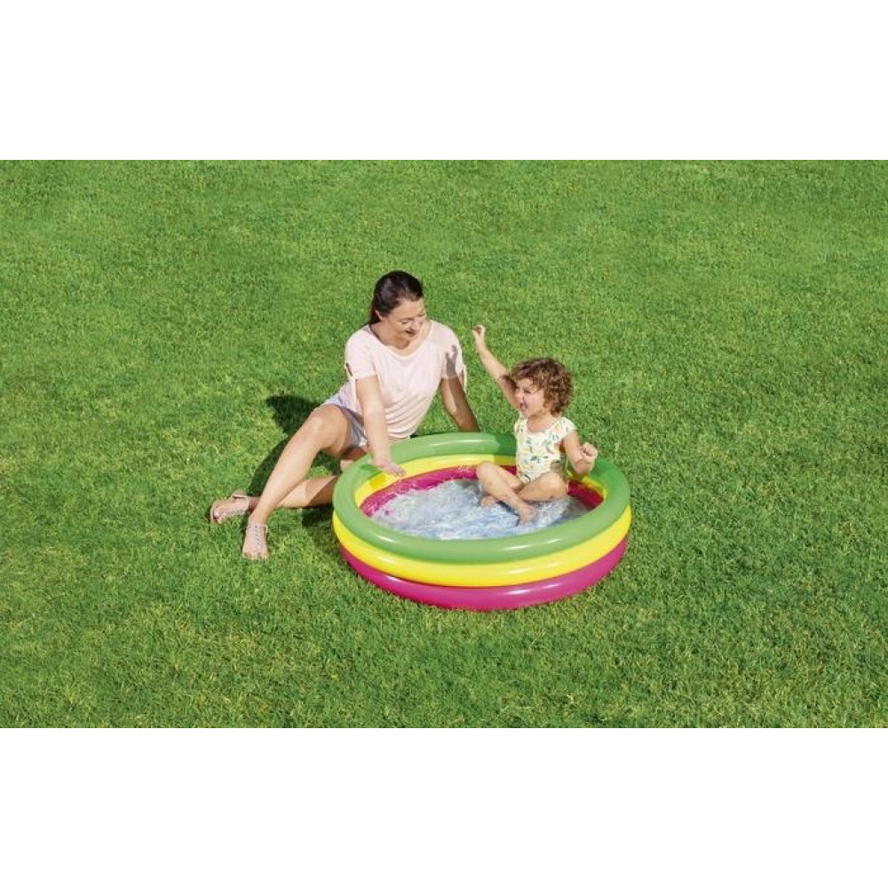 Bestway Swim Squad 102 см - дитячий круглий надувний басейн (51104)