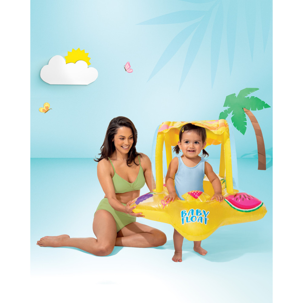 Intex Зірочка - дитячий надувний плотик із навісом (56573) Intex Зірочка - дитячий надувний плотик із навісом (56573)