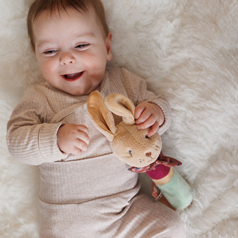 BabyOno Кролик Каро Baby Squeaker - іграшка з пищалкою та прорізувачем (1682) BabyOno Кролик Каро Baby Squeaker - іграшка з пищалкою та прорізувачем (1682)
