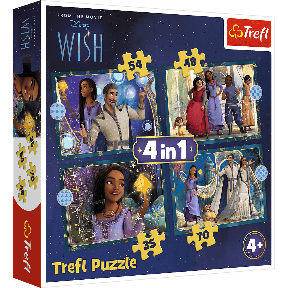 Trefl Disney Wish Желание - пазлы 4 в 1 (34649)