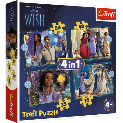 Trefl Disney Wish Желание - пазлы 4 в 1 (34649)