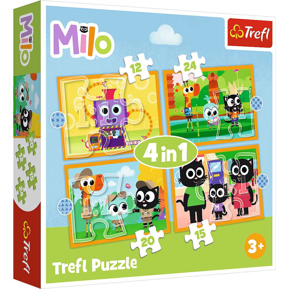 Trefl Milo Встречайте Майло и его друзей - пазлы 4 в 1 (34654)