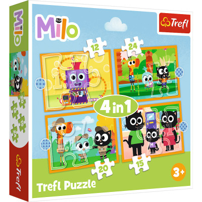 Trefl Milo Встречайте Майло и его друзей - пазлы 4 в 1 (34654)
