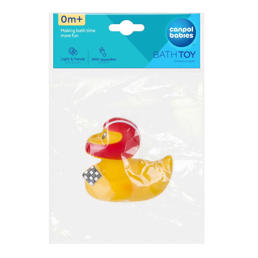 Canpol babies Funny Ducks Red Helmet - качечка в червоному шоломі, іграшка для купання (2/992_red)