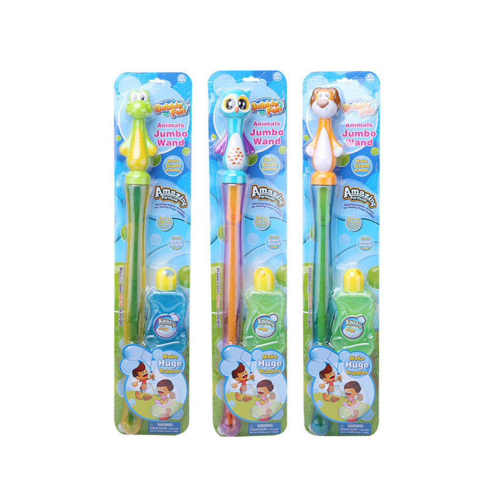 Bubble Fun Тваринки - велика паличка для мильних бульбашок із розчином