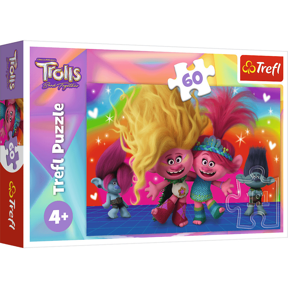 Trefl Trolls Дружелюбные тролли - пазлы 60 элементов (17386)