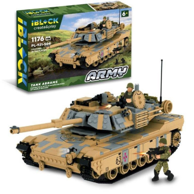 Iblock Армія Танк M1 Abrams - військовий конструктор, 1176 деталей (PL-921-504)