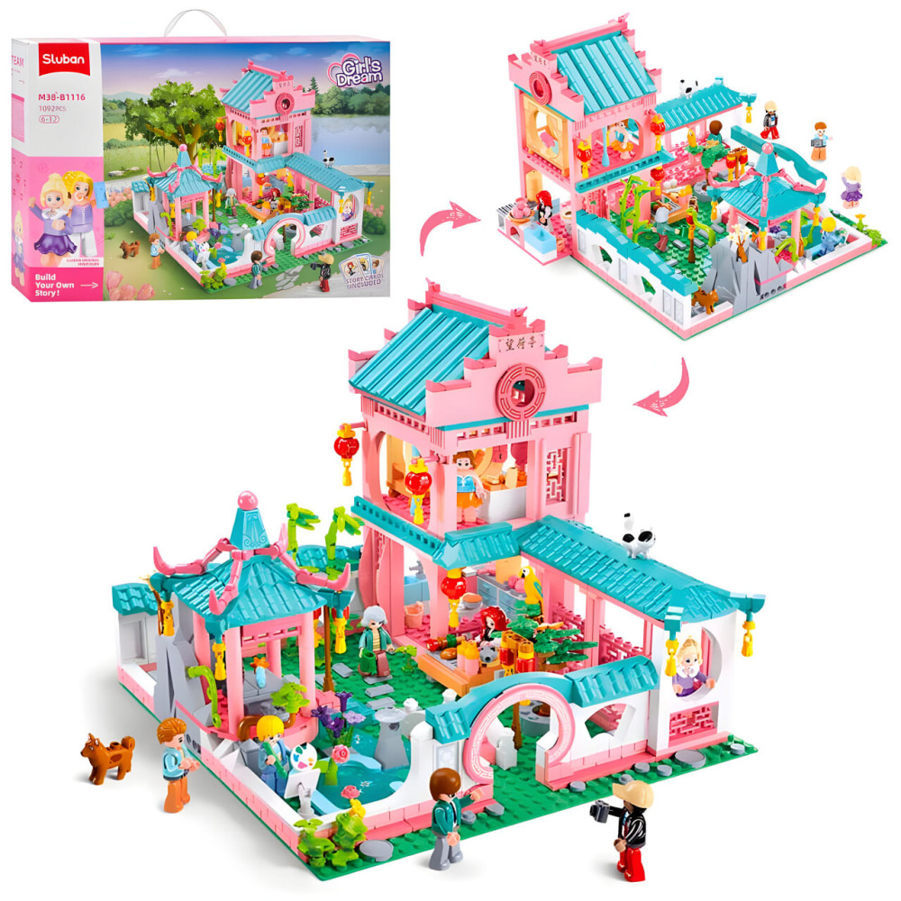 Sluban Girl's Dream Вілла в китайському стилі - конструктор 1092 деталі (M38-B1116)